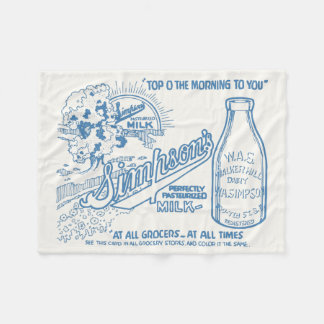 Couverture Polaire Publicité vintage sur le lait