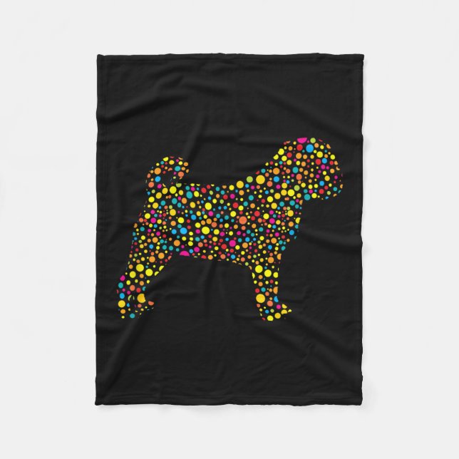 Couverture Polaire Pug Dog Lka Dot International Dot Day  (Devant)