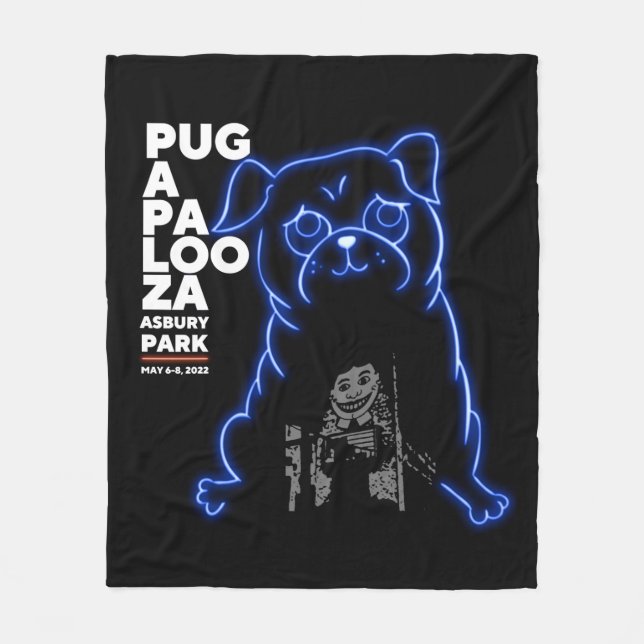 Couverture Polaire Pugapalooza Asbury Park 2022 Blanket (Devant)