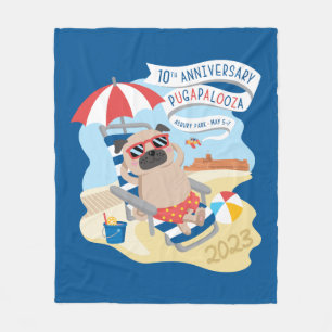 Couverture Polaire Pugapalooza Asbury Park 2023 Fleece Blanket