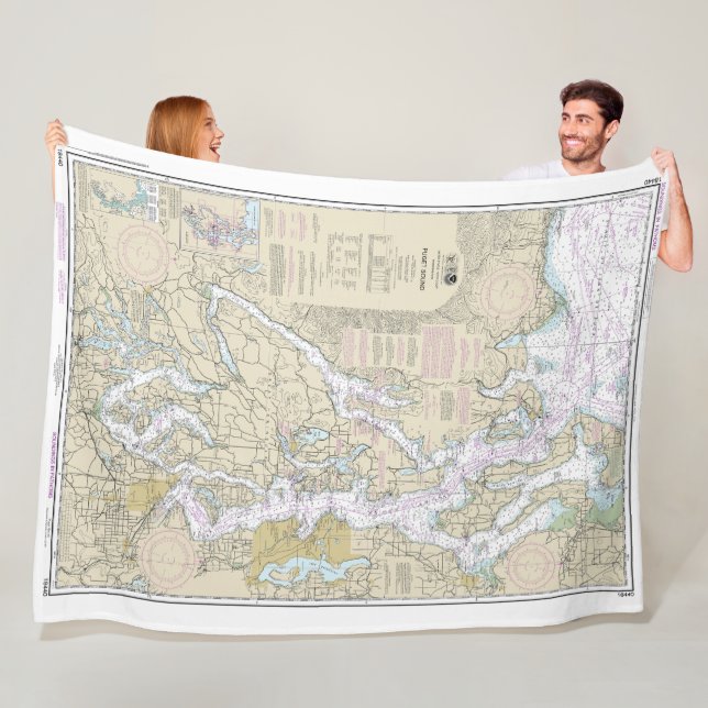 Couverture Polaire Puget Sound Graphique nautique 18440 (En situation)