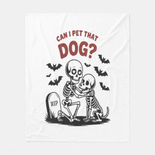 Couverture Polaire Puis-je caresser ce chien Halloween