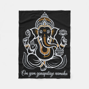 Couverture Polaire Puja hindou Ganesha Dieu éléphant Inde Méditation