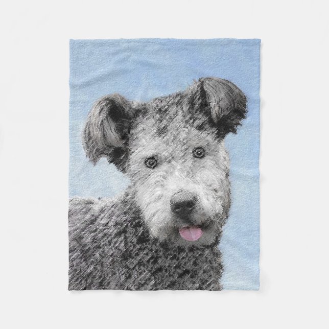 Couverture Polaire Pumi Peinture - Cute Original Chien Art (Devant)