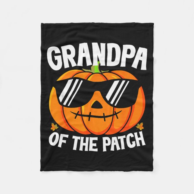 Couverture Polaire Pumpkin Grandpa Of The Patch Halloween Family Matc (Devant)