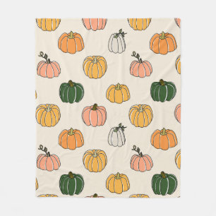 Couverture Polaire Pumpkin Harvest vintage Seamless Pattern