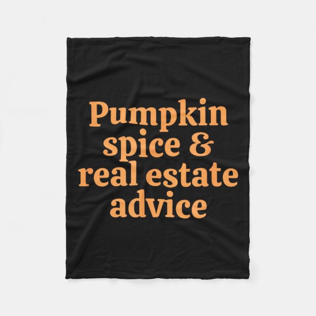 Couverture Polaire Pumpkin Sce And Real Estate Advice  (Devant)