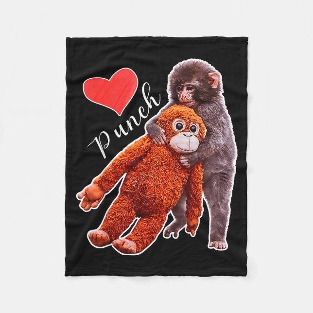 Couverture Polaire Punch baby monkey meme  (Devant)