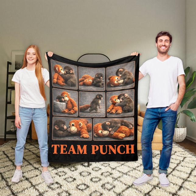 Couverture Polaire Punch Bébé Singe (Créateur téléchargé)