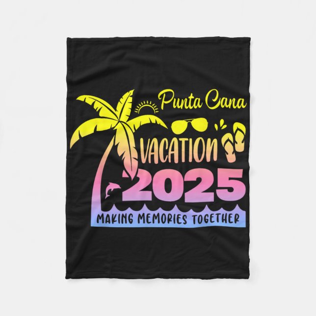 Couverture Polaire Punta Cana Vacation 2025 Faire des souvenirs ensem (Devant)