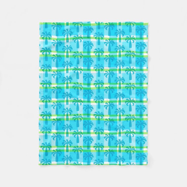 Couverture Polaire Pupule Hawaiian Vintage Palm Tree Plaid (Devant)