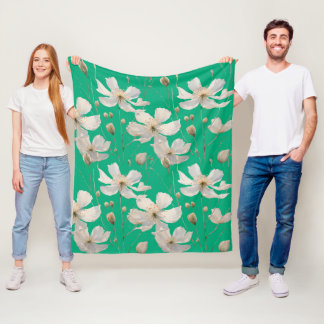 Couverture Polaire Pureté des fleurs blanches