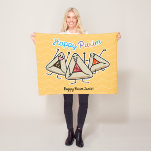 Couverture Polaire Purim hamantaschen la pâtisserie Sameach Oznei