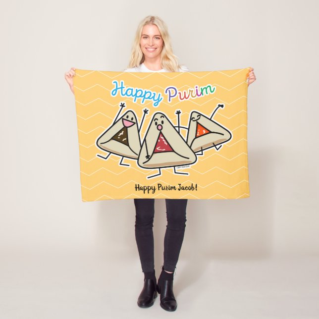 Couverture Polaire Purim hamantaschen la pâtisserie Sameach Oznei (En situation)