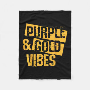 Couverture Polaire Purple &amp; Gold Jour Football École de Chemise A