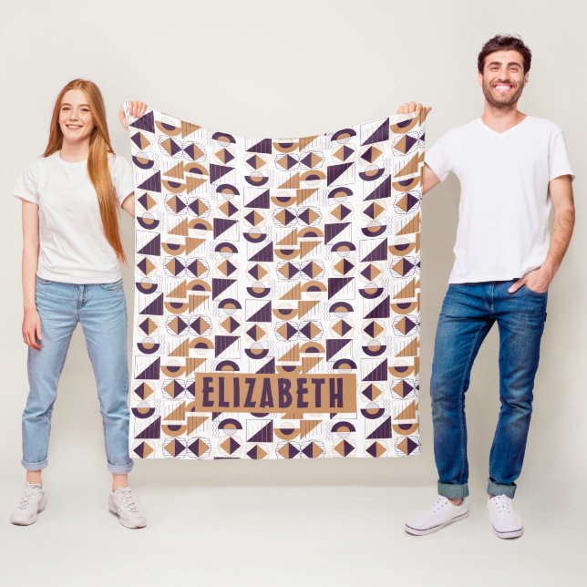 Couverture Polaire Purple and gold Aesthetic abstract (En situation)