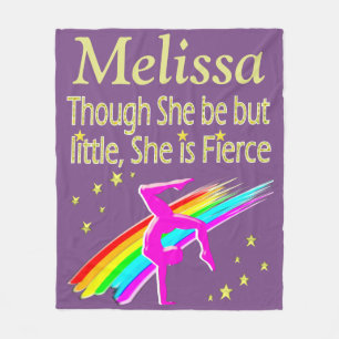 COUVERTURE POLAIRE PURPLE FIERCE GYMNAST PERSONNALISÉ BLANKET