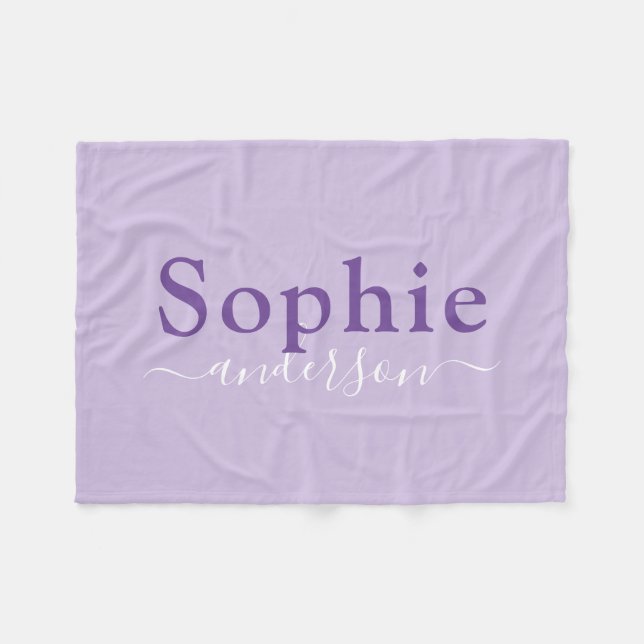 Couverture Polaire Purple fille personnalisée (Devant (Horizontal))