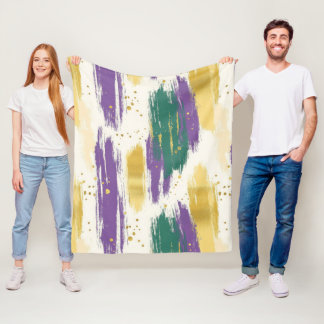 Couverture Polaire Purple Green Gold Carnival Mardi Gras