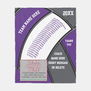 Couverture Polaire Purple, Grey, idées cadeaux pour les entraîneurs d