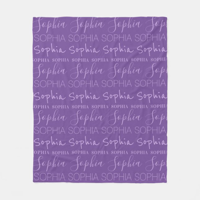 Couverture Polaire Purple Lavender Girls Nom Personnalisé Personnalis (Devant)