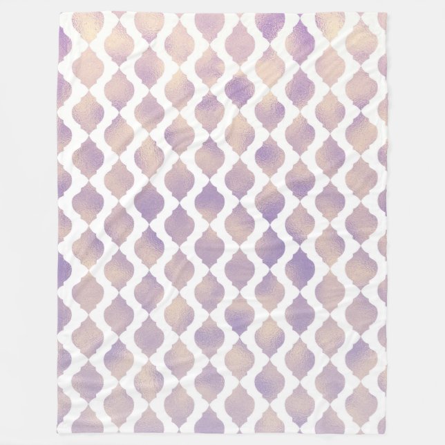 Couverture Polaire Purple Marocain Chic Joli Motif Glam (Devant)