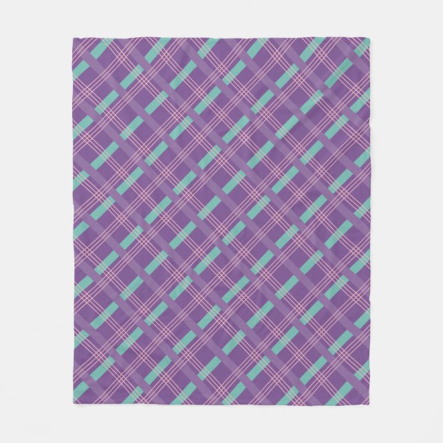 Couverture Polaire Purple Plaid (Devant)