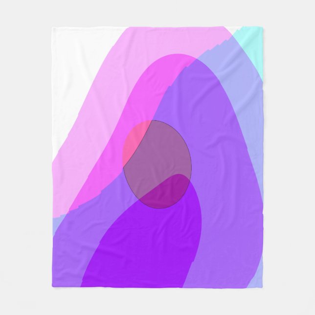 Couverture Polaire Purple Retro Super Abstrait 409 (Devant)