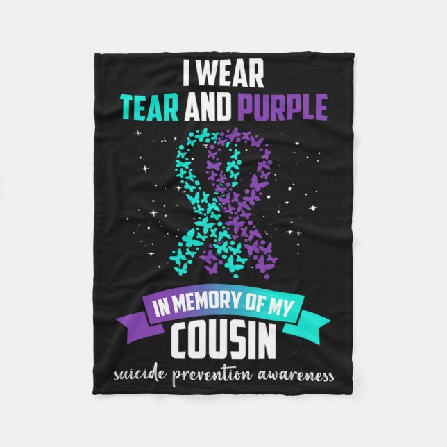 Couverture Polaire Purple Ribbon Suicide Prevention (Devant)