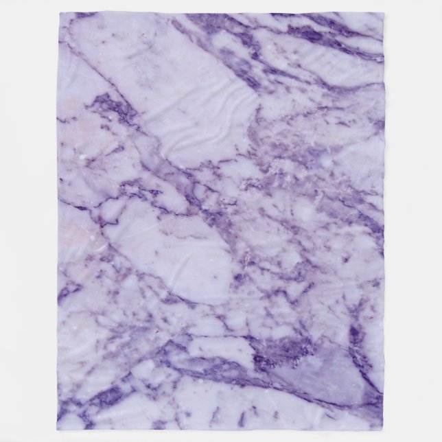 Couverture Polaire Purple Tint Marble Stone Pattern (Devant)