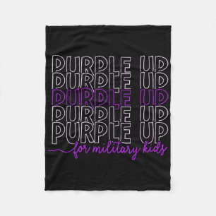 Couverture Polaire Purple Up For Military Kids Military Child Mois B