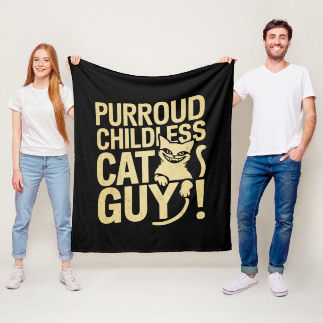 Couverture Polaire Purroud Childless Cat Guy Voter Pour Le Président (En situation)