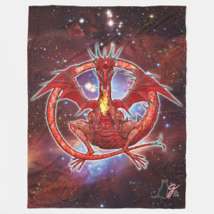 Couverture Polaire Pyrope Cosmic Dragon Fleece Blanket