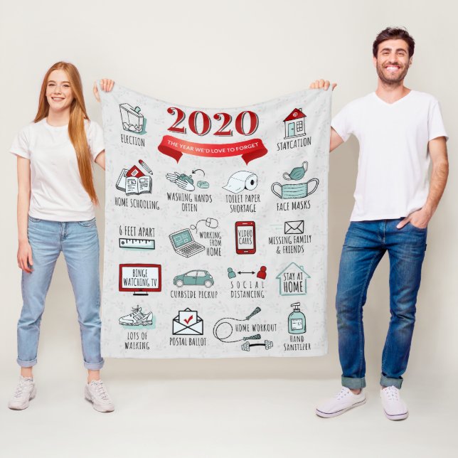 Couverture Polaire Quarantine 2020 Commemorative Lockdown Christmas (En situation)