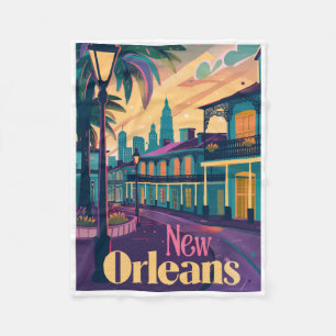 Couverture Polaire Quartier français de la Nouvelle-Orléans Louisiane