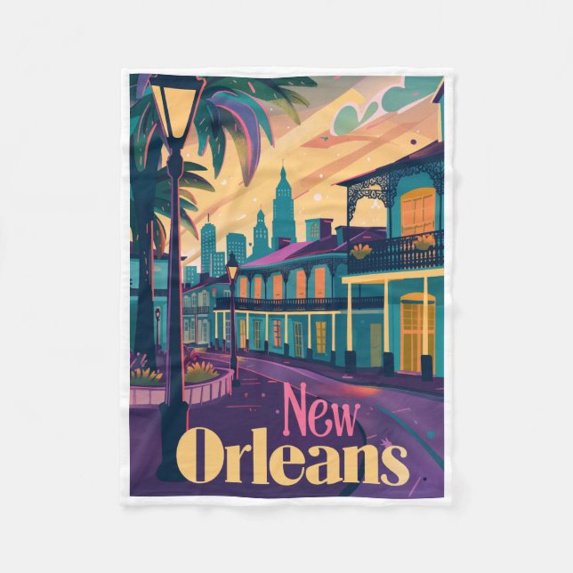 Couverture Polaire Quartier français de la Nouvelle-Orléans Louisiane (Devant)
