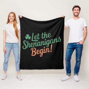 Couverture Polaire Que les Shenanigans commencent drôle irlandais St 