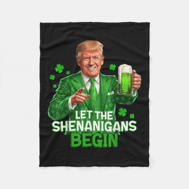 Couverture Polaire Que Les Shenanigans Commencent Drôle Trump St. (Devant)