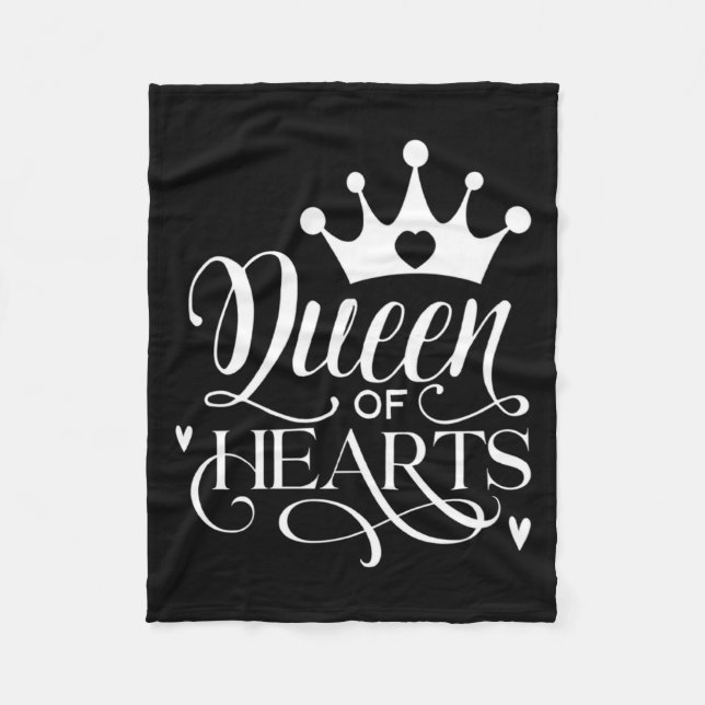Couverture Polaire Queen Of Hearts Strong Woman Valentines Day _1  (Devant)