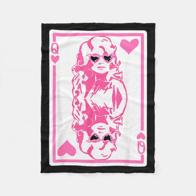 Couverture Polaire Queen Of Hearts Valentines Day  (Devant)