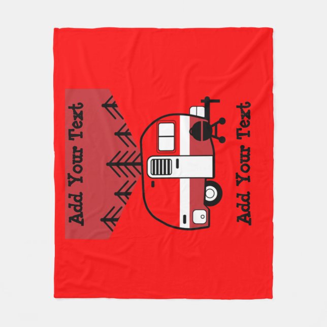 Couverture Polaire Queen of the Camper - Drôle Camping RV (Devant)