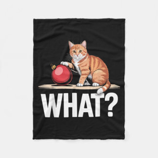 Couverture Polaire Quel ornement de Noël de Noël de chat tabby drôle
