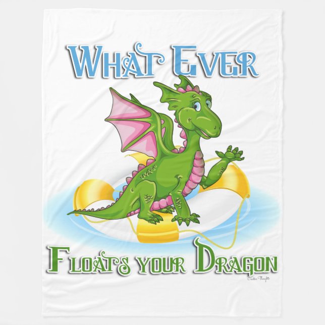 Couverture Polaire Quel Que Soit Ce Qui Flotte Votre Dragon Mignonne (Devant)