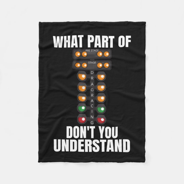 Couverture Polaire Quelle partie de Drag Racing ne comprenez pas (Devant)