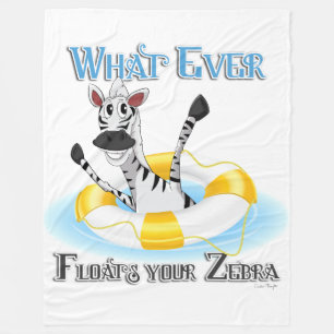 Couverture Polaire Quelque chose de drôle flotte votre Zebra