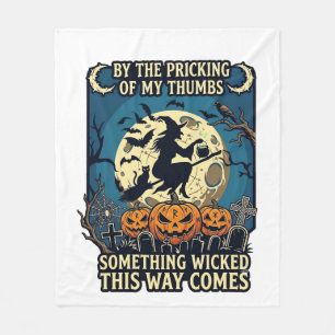 Couverture Polaire Quelque chose de méchant arrive sorcière Halloween