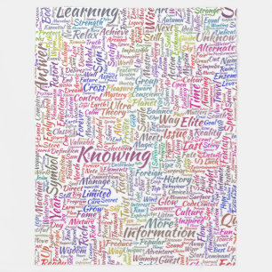 Couverture Polaire Question Apprendre Nuage MotssTexte Motif Message