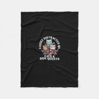 Couverture Polaire Quête secondaire des chats distraite tablette drôl