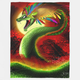 Couverture Polaire Quetzalcoatl le dieu aztèque