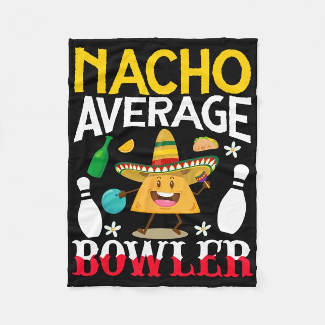 Couverture Polaire Quilleur moyen nacho Cinco De Mayo Bowling mexicai (Devant)